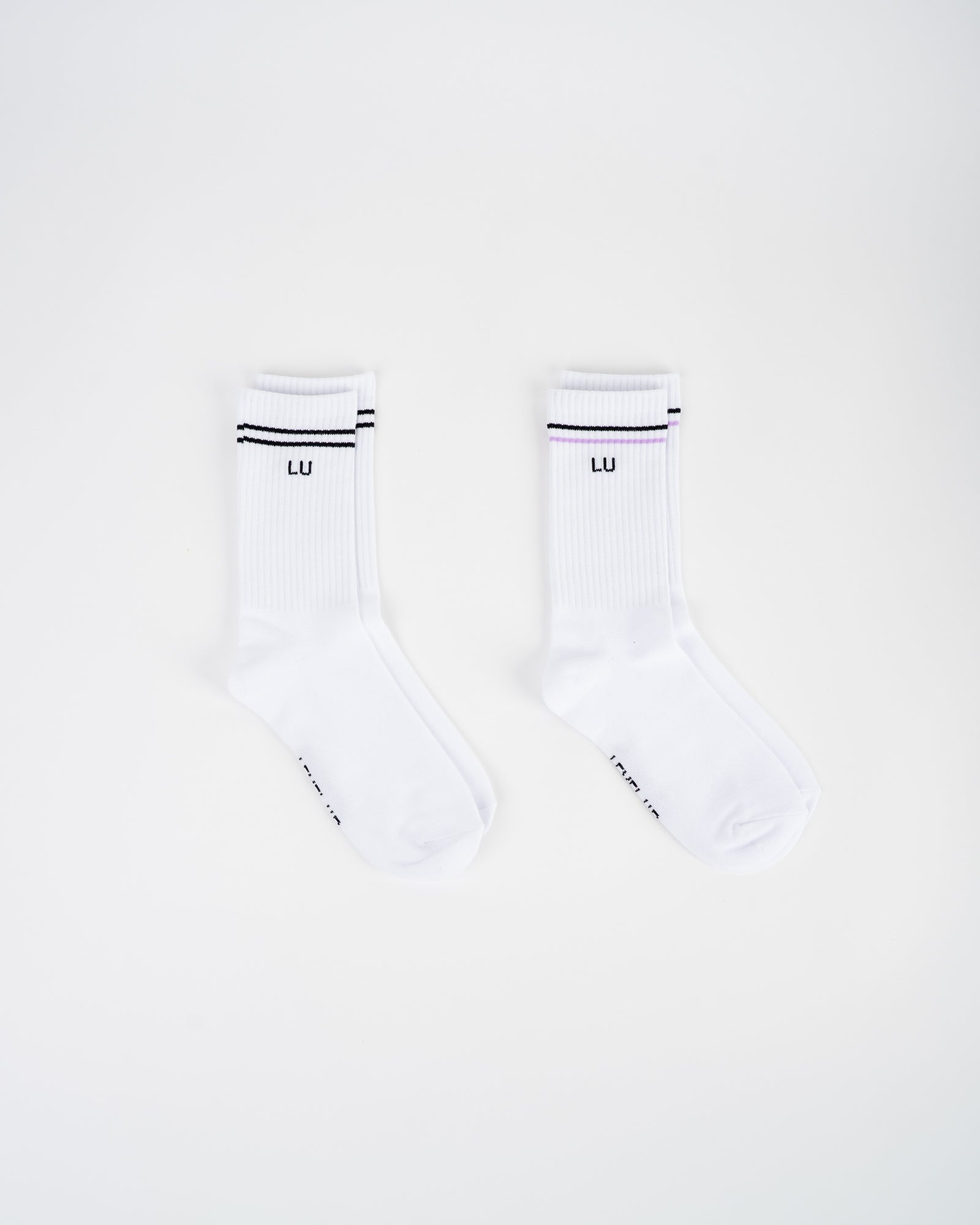 Socks High raise with purple stripes