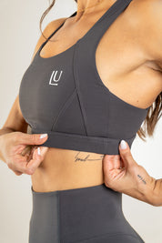 Level Up SCULPT športni modrc, stone grey