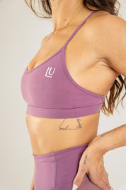 Level Up SLIM športni modrc, mulberry