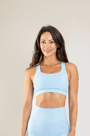 Level Up SCULPT športni modrc, sky blue