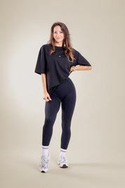 Lift Up oversize majica, črna