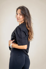 Lift Up oversize majica, črna