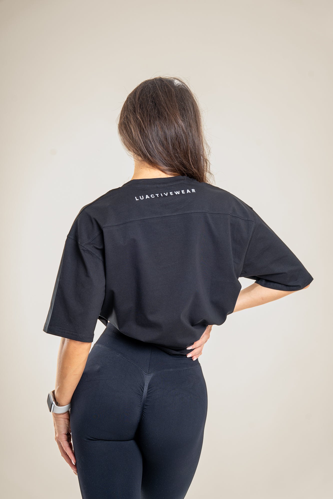 Lift Up oversize majica, črna