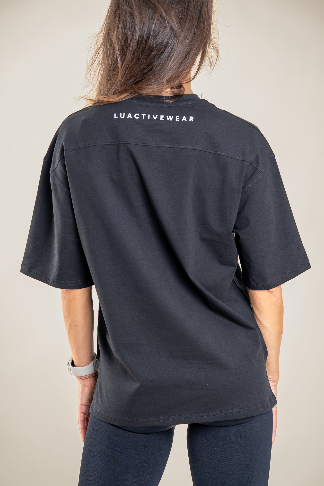 Lift Up oversize majica, črna