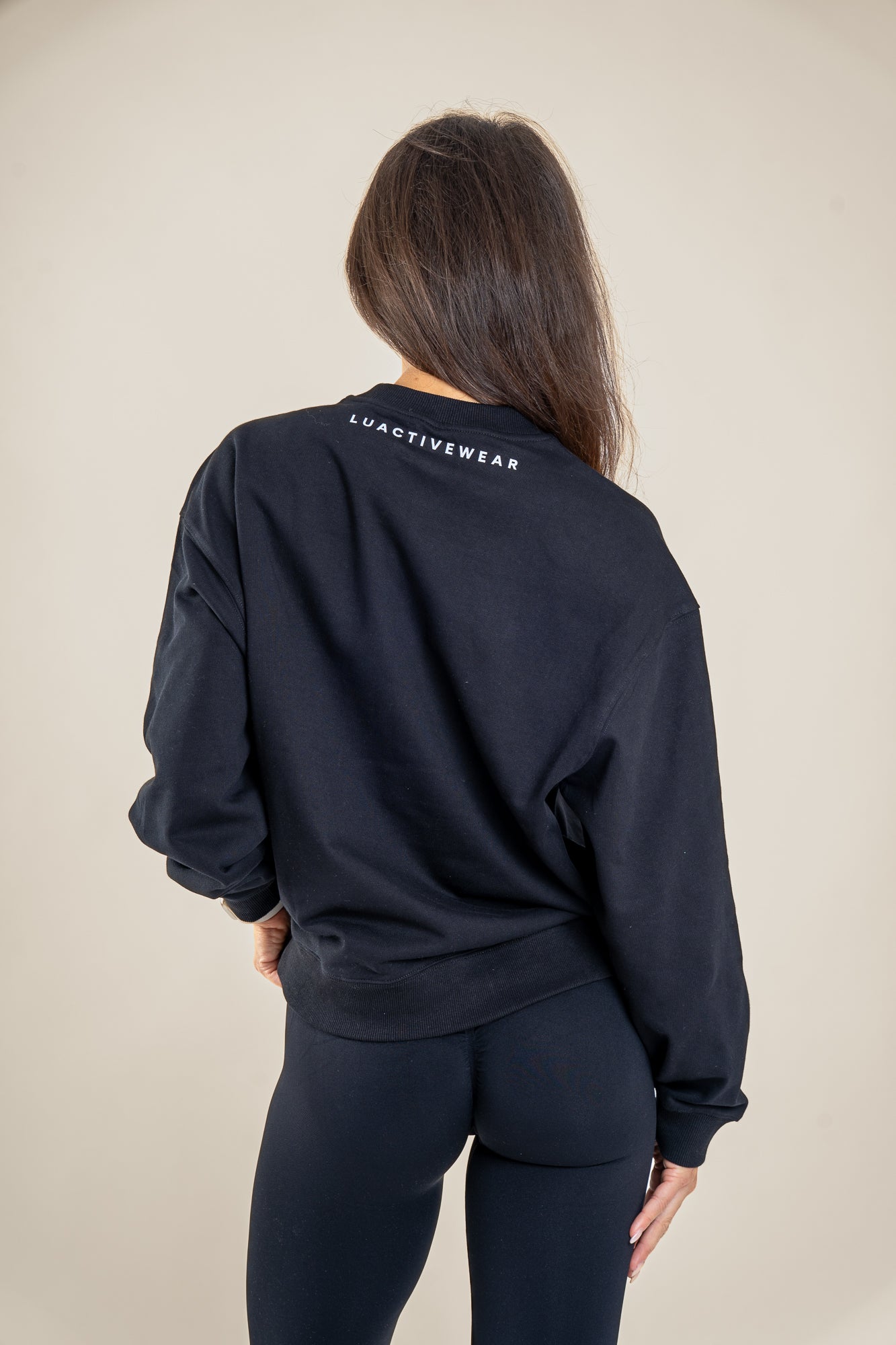 Lift Up oversize pulover, črna