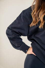 Lift Up oversize pulover, črna