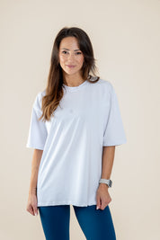 Lift Up oversize majica, bela