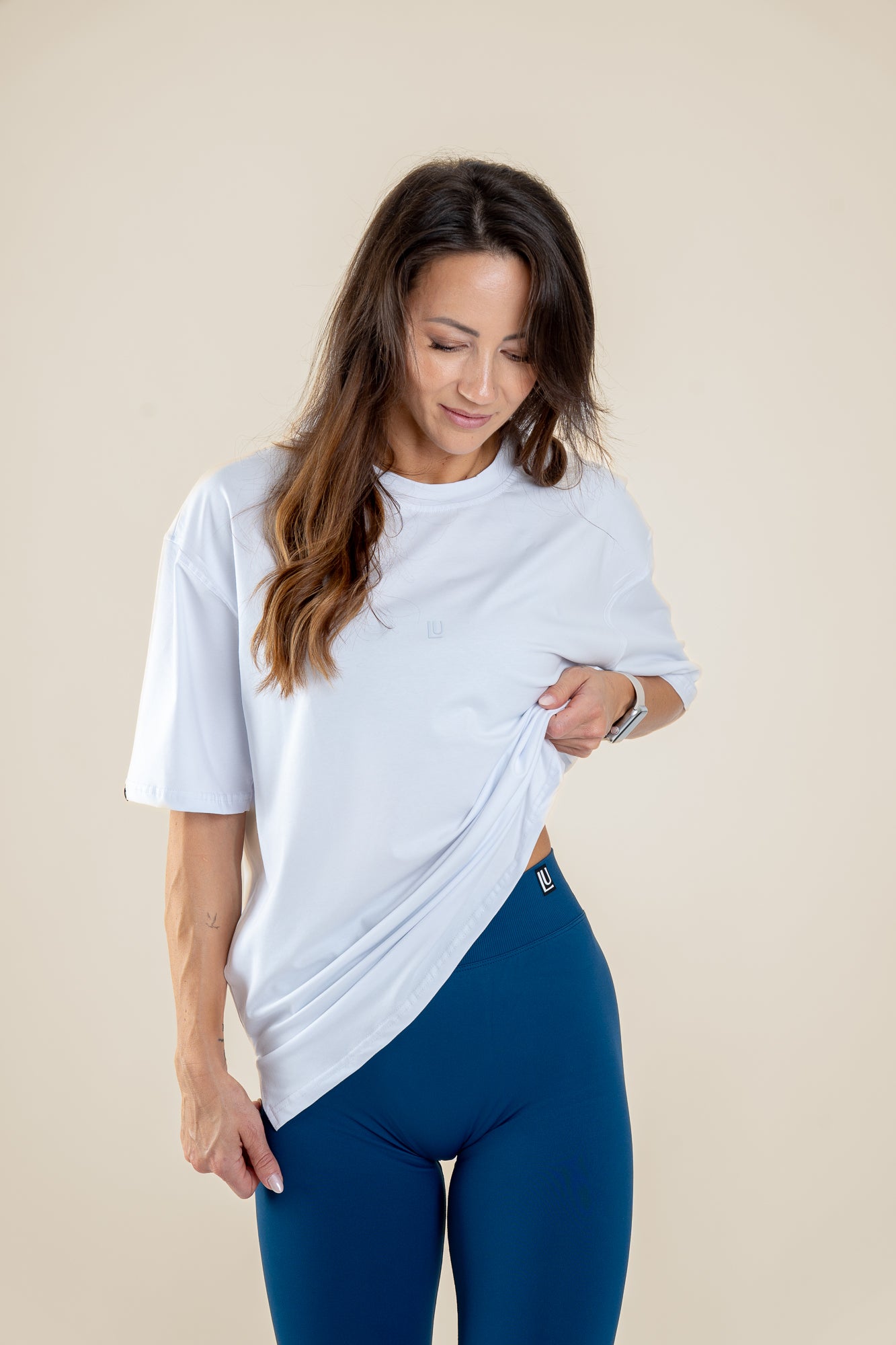 Lift Up oversize majica, bela