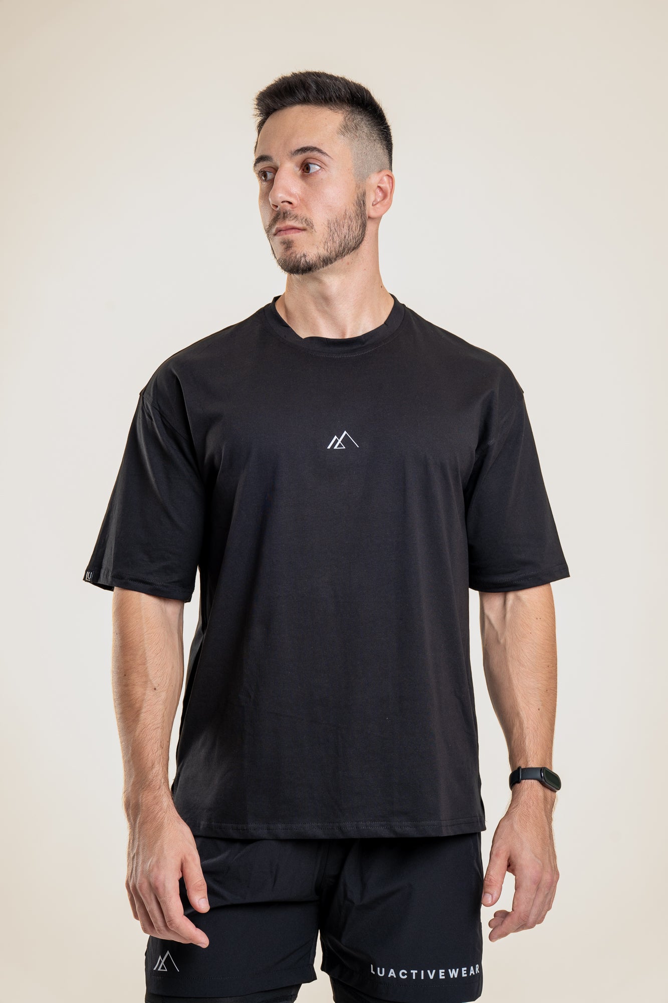 Lift Up oversize majica, črna