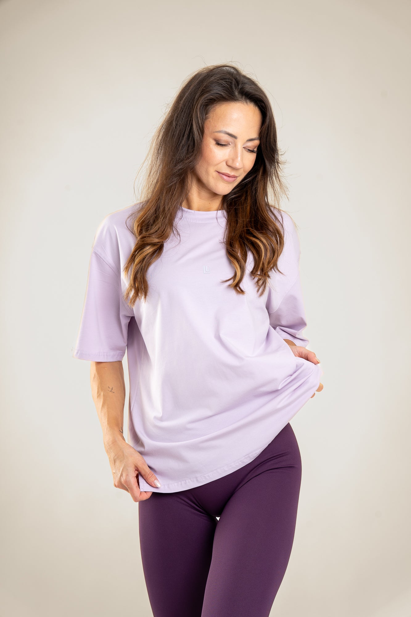 Lift Up oversize majica, pastelno vijolična