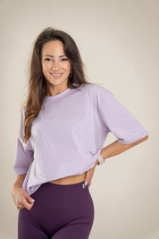 Lift Up oversize majica, pastelno vijolična