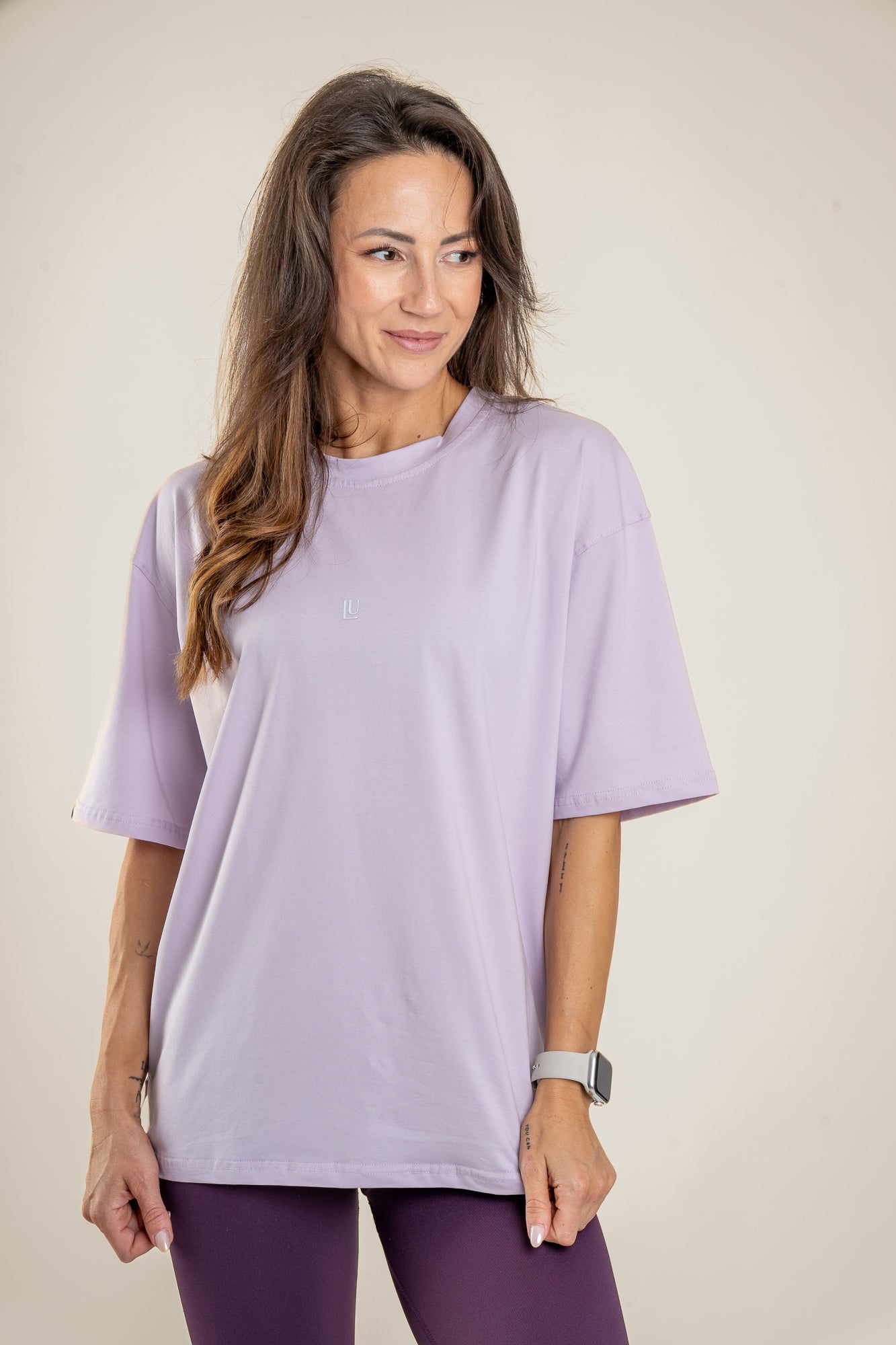 Lift Up oversize majica, pastelno vijolična