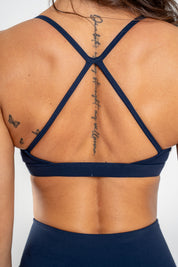 Level Up SLIM športni modrc, midnight blue
