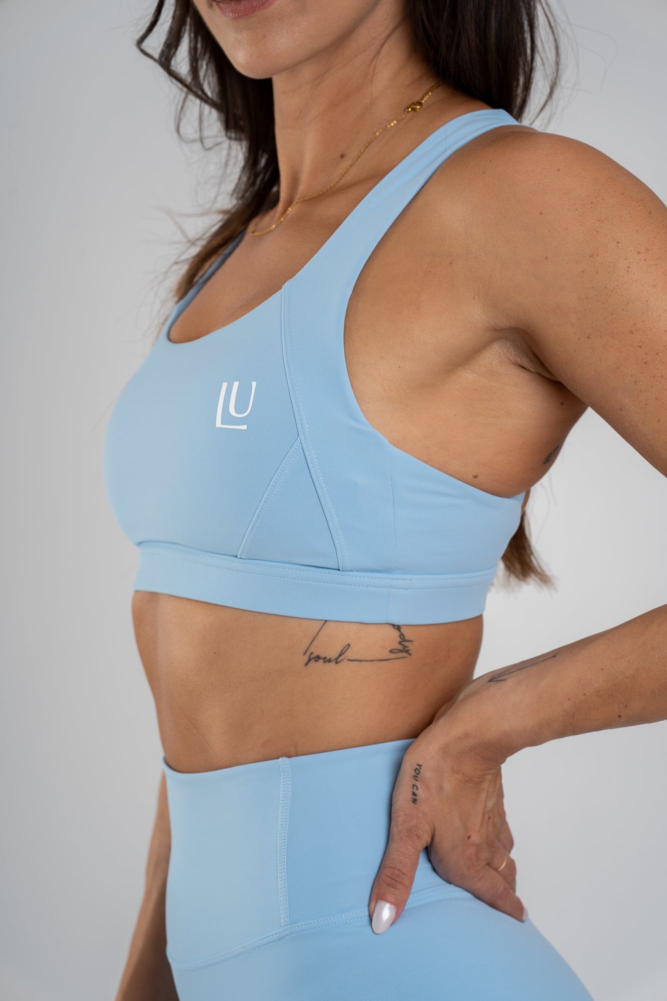 Level Up SCULPT športni modrc, sky blue