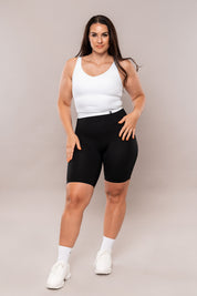 Level Up Long Shorts With Hidden Pocket Black