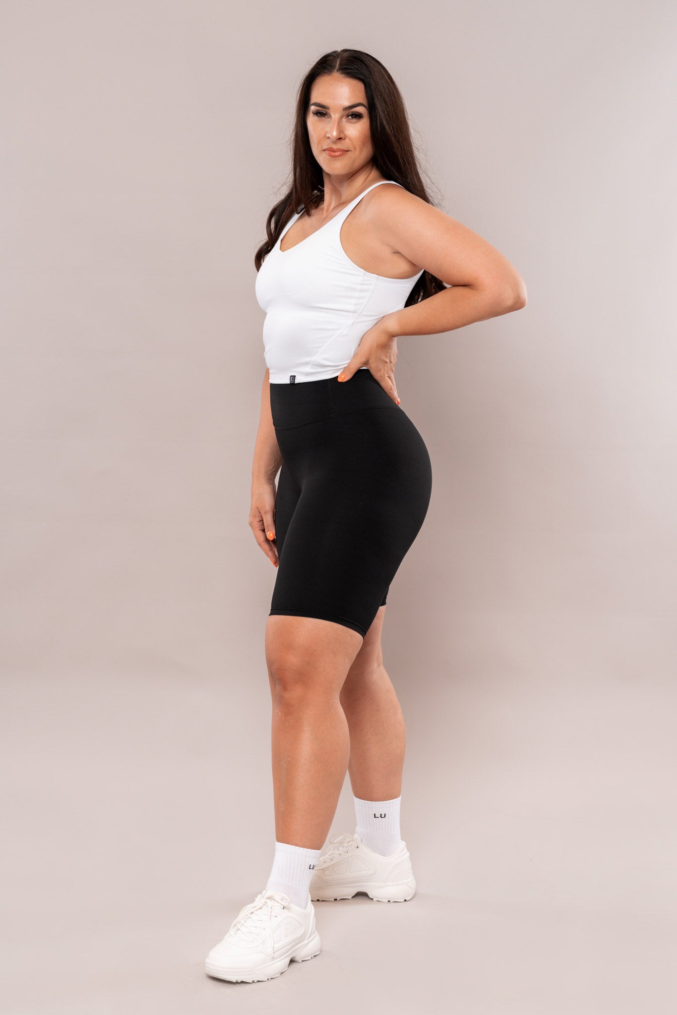 Level Up Long Shorts With Hidden Pocket Black