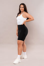 Level Up Long Shorts With Hidden Pocket Black