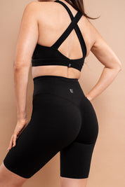 Level Up Long Shorts With Hidden Pocket Black