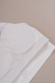 Level Up Light Sports Bra White