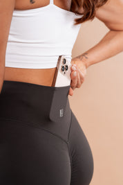 Level Up Long Shorts With Hidden Pocket Stone Grey