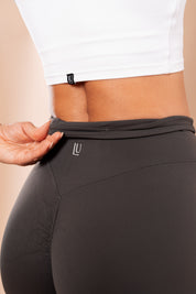 Level Up Long Shorts With Hidden Pocket Stone Grey