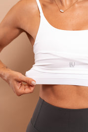Level Up Light Sports Bra White