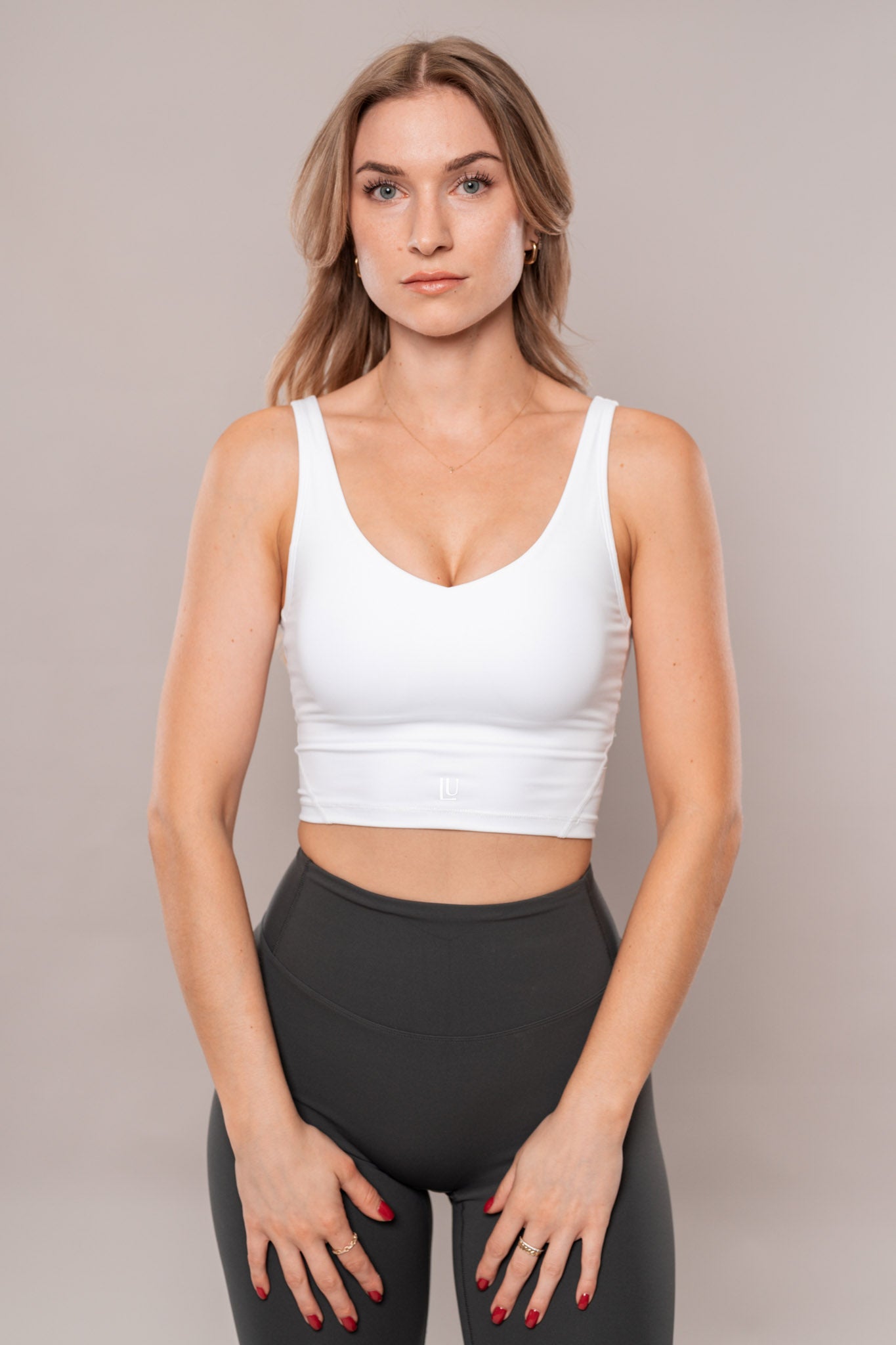 Timeless Crop Sports Bra White