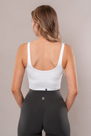 Timeless Crop Sports Bra White