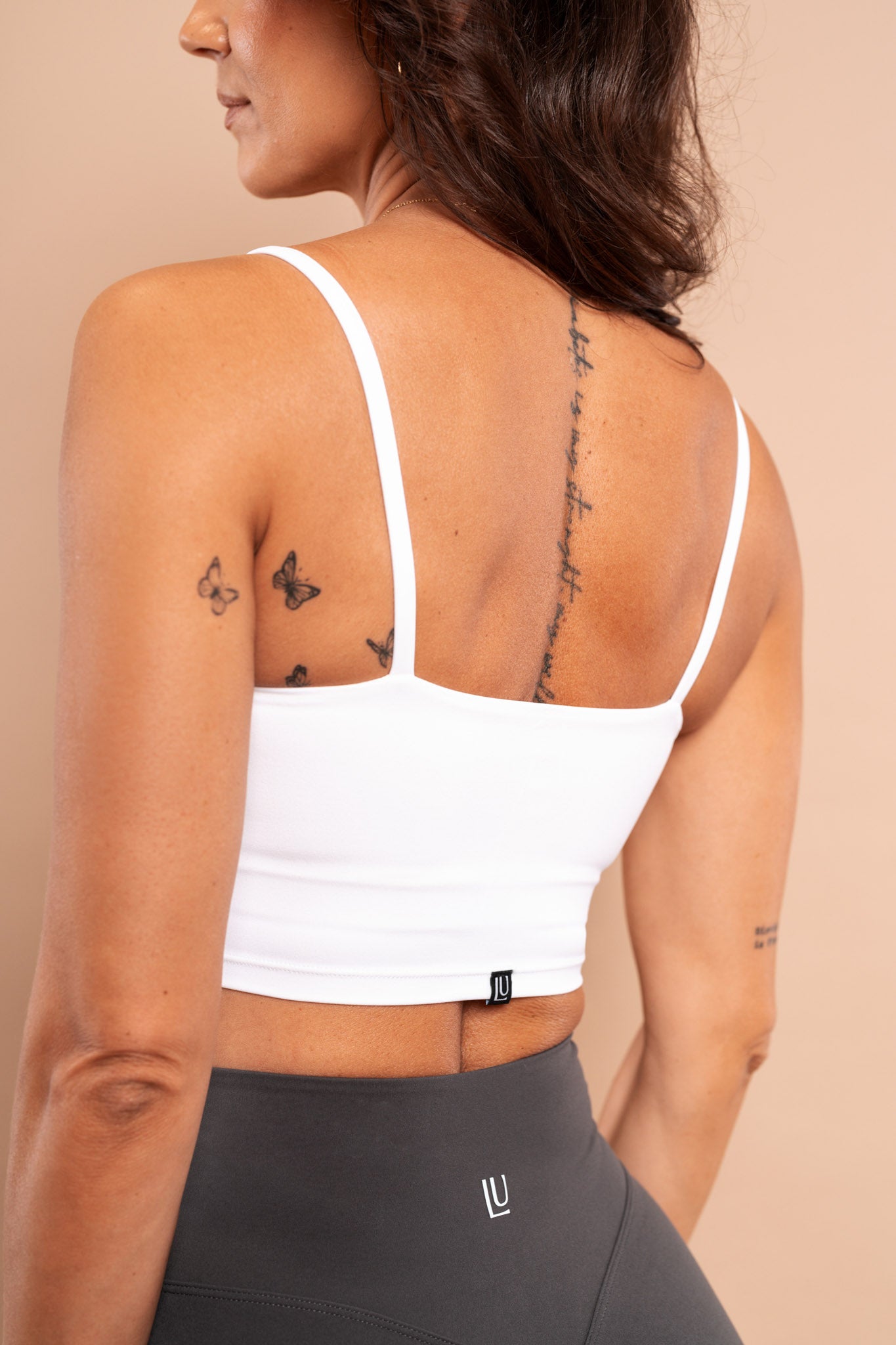 Level Up Light Sports Bra White