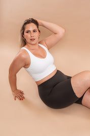 Timeless Crop Sports Bra White