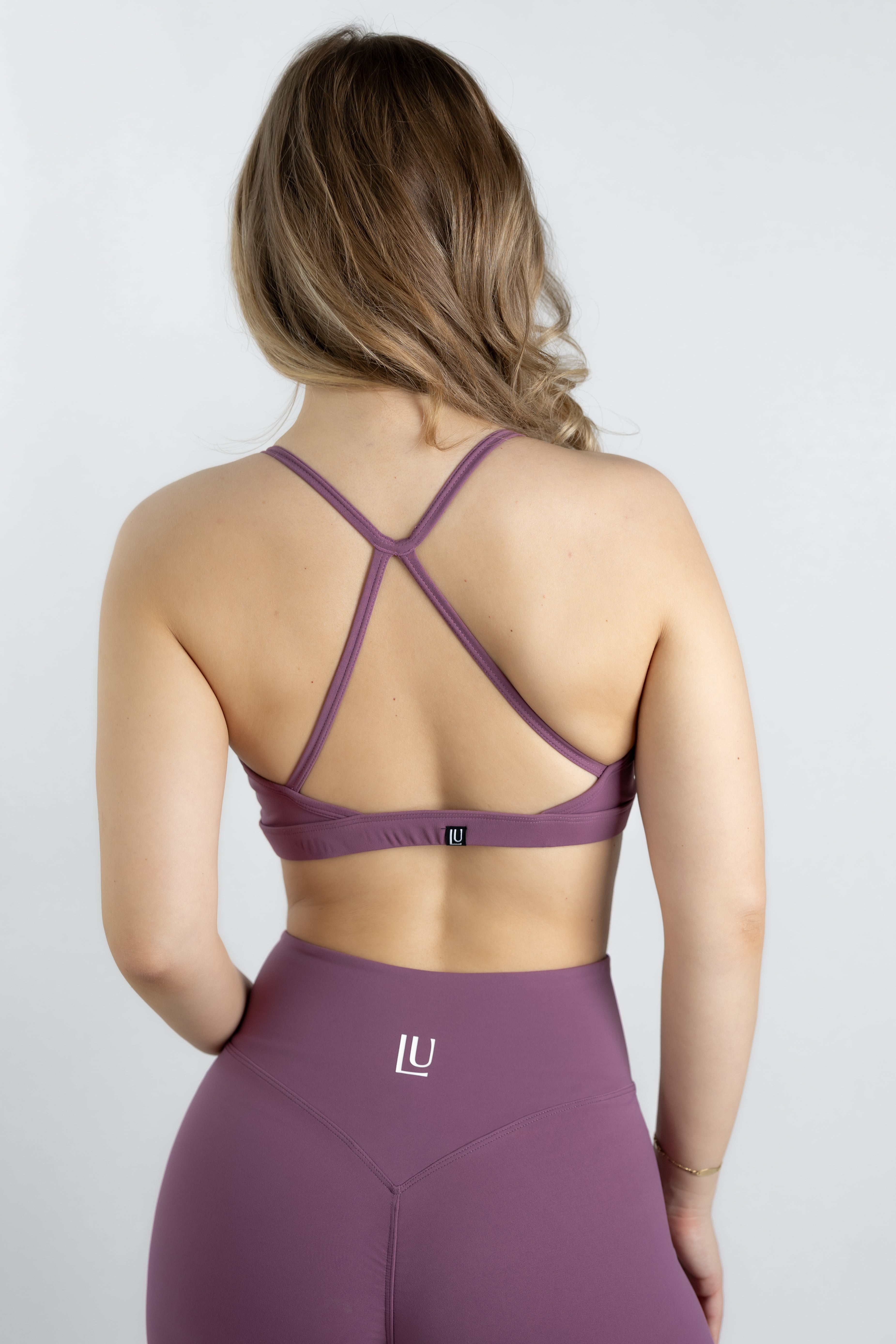 Level Up SLIM športni modrc, mulberry