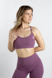 Level Up SLIM športni modrc, mulberry