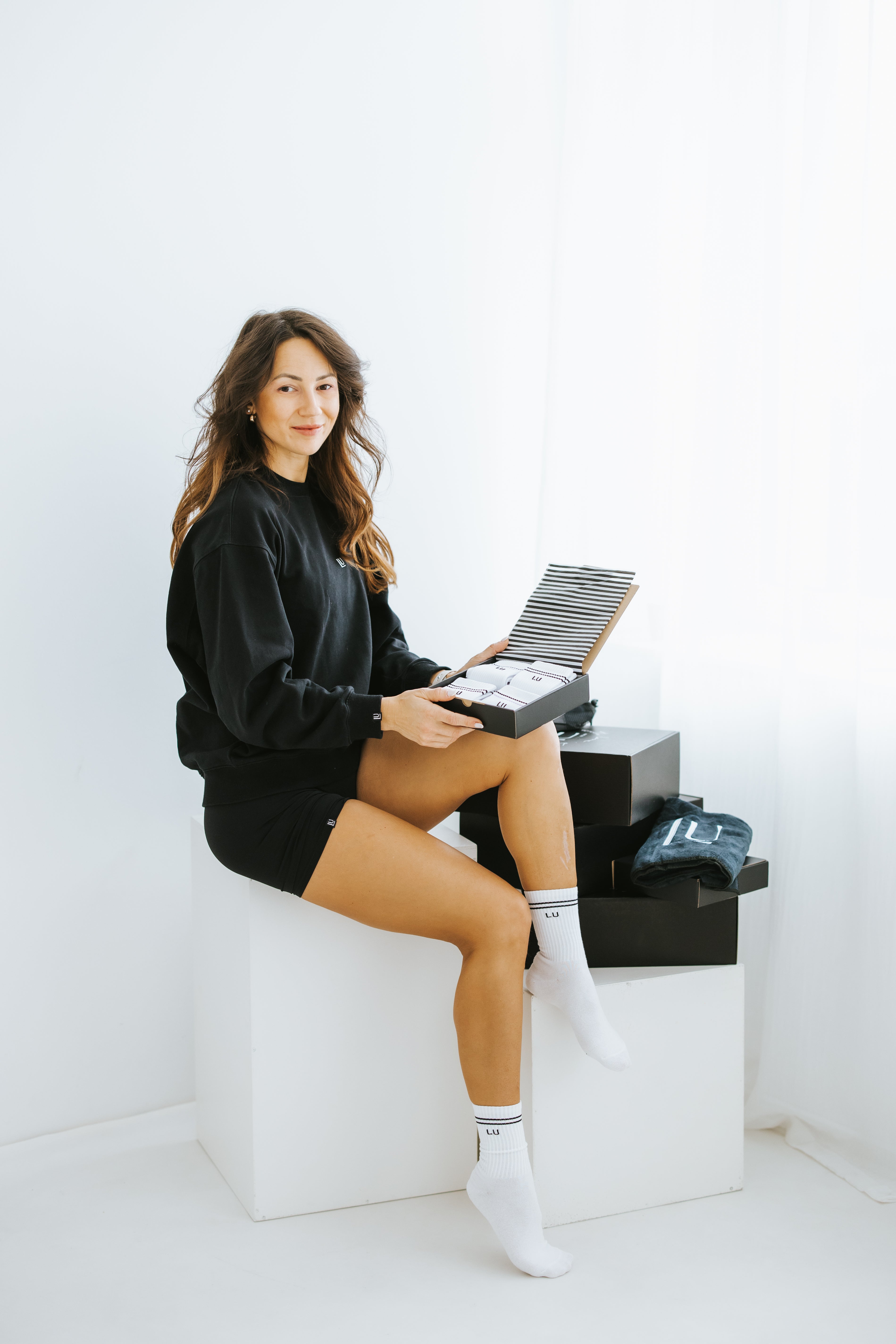 Nogavice High Raise Siva