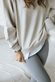 Lift Up Oversize Pulover Soft Grey