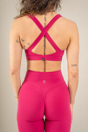 Level Up Sculpt Sports Bra Cherry